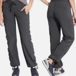Athleta La Viva Pant Lightweight Ripstop Black Sz 16